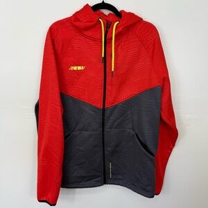509 Outdoor Red and Gray Zip Up Hoodie E30